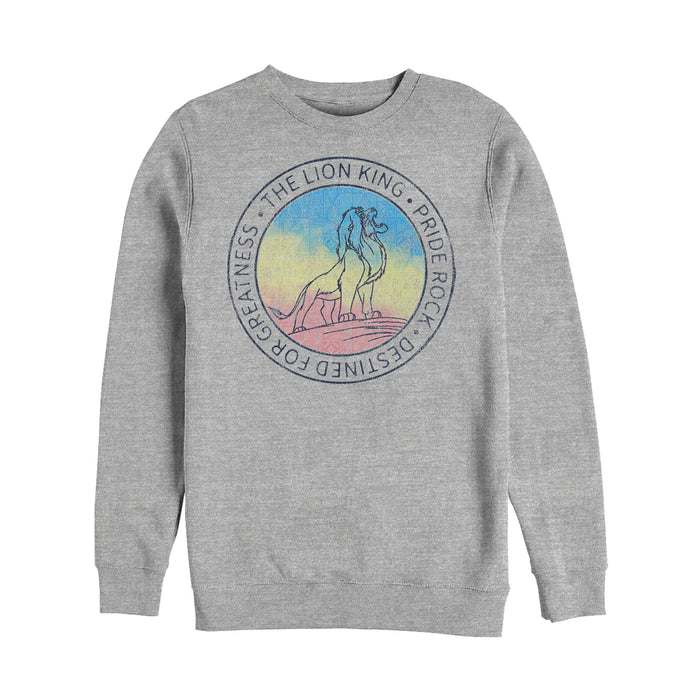 fifth sun Men's Lion King Simba Destiny Rainbow Sweatshirt