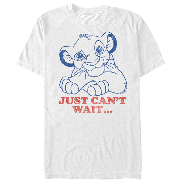 fifth sun Men's Lion King Simba Just Can't Wait T-Shirt