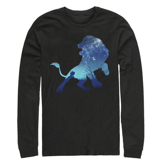 fifth sun Men's Lion King Simba Sky Silhouette Long Sleeve Shirt