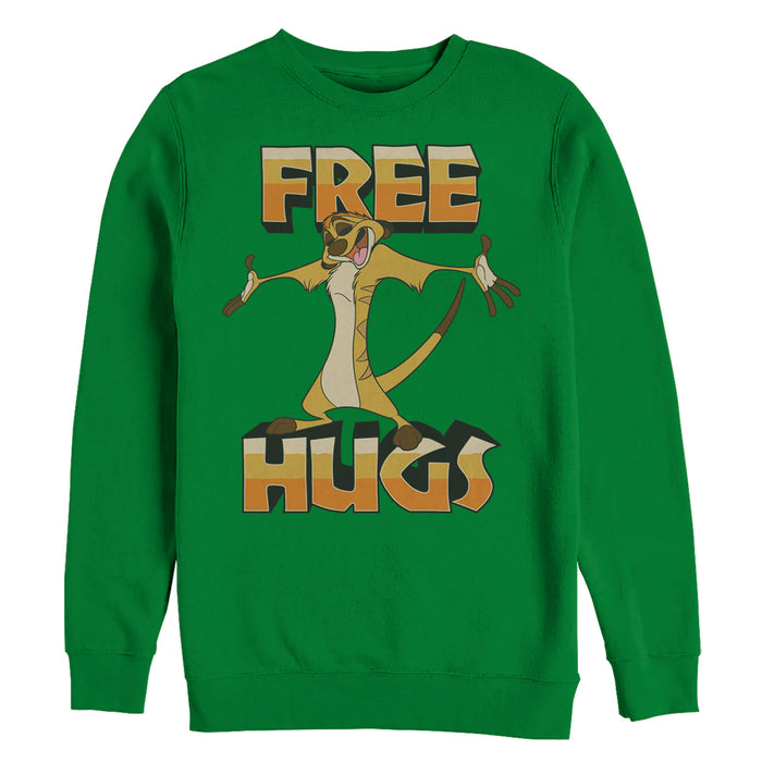 fifth sun Men's Lion King Timon Free Hugs Sweatshirt