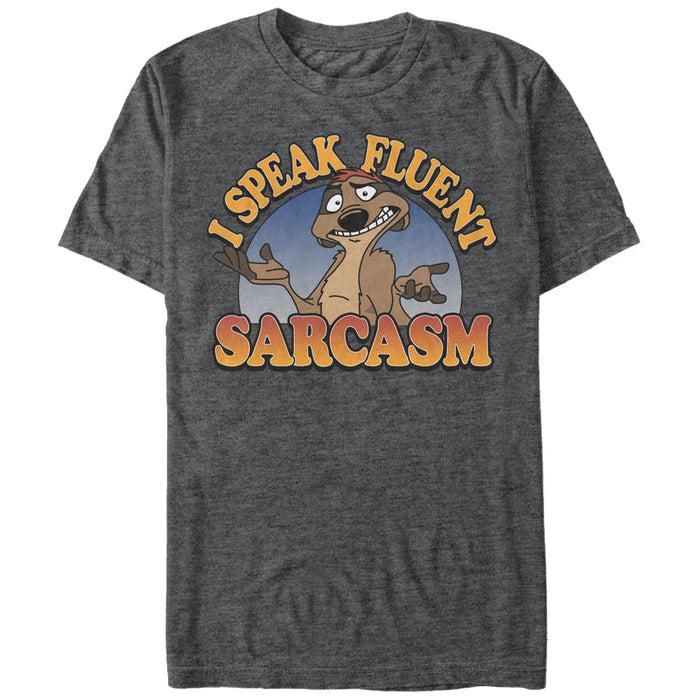 fifth sun Men's Lion King Timon Speaks Fluent Sarcasm T-Shirt