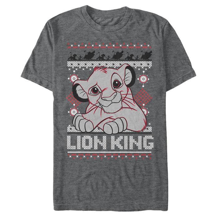 fifth sun Men's Lion King Ugly Christmas Simba T-Shirt