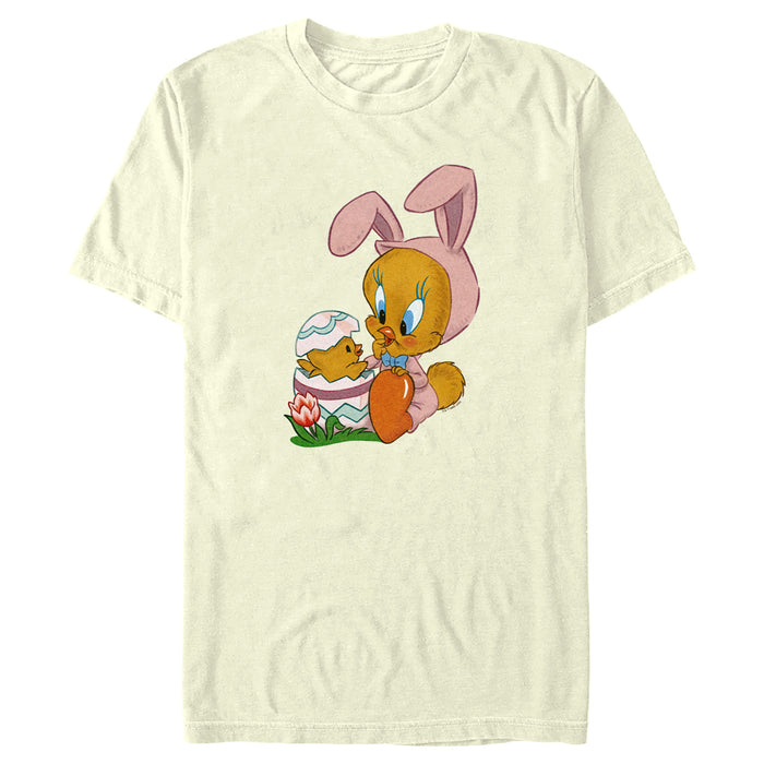 fifth sun Men's Looney Tunes Easter Bunny Tweety T-Shirt