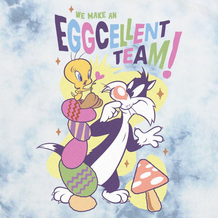 Fifth Sun Men's Looney Tunes Easter Tweety And Sylvester We Make An Eggcellent Team T-Shirt