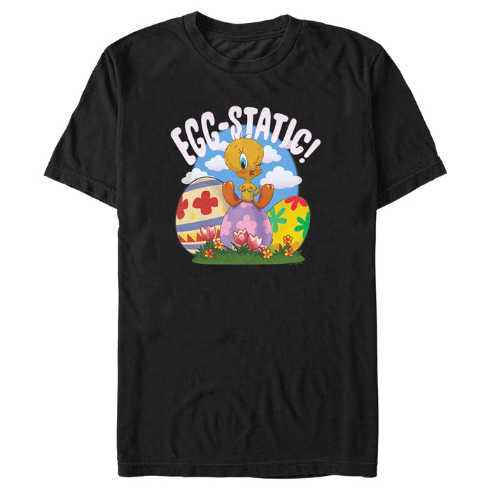 fifth sun Men's Looney Tunes Egg-Static Tweety T-Shirt