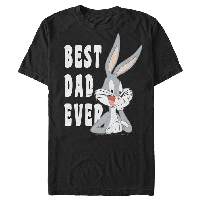 fifth sun Men's Looney Tunes Father's Day Bugs Bunny Best Dad Ever T-Shirt