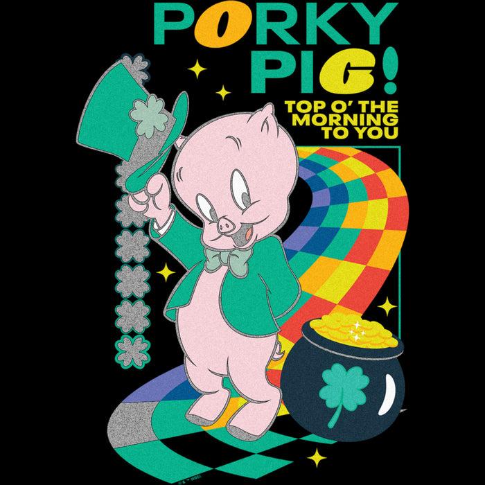 Fifth Sun Men's Looney Tunes Porky Top O’ The Morning To You T-Shirt