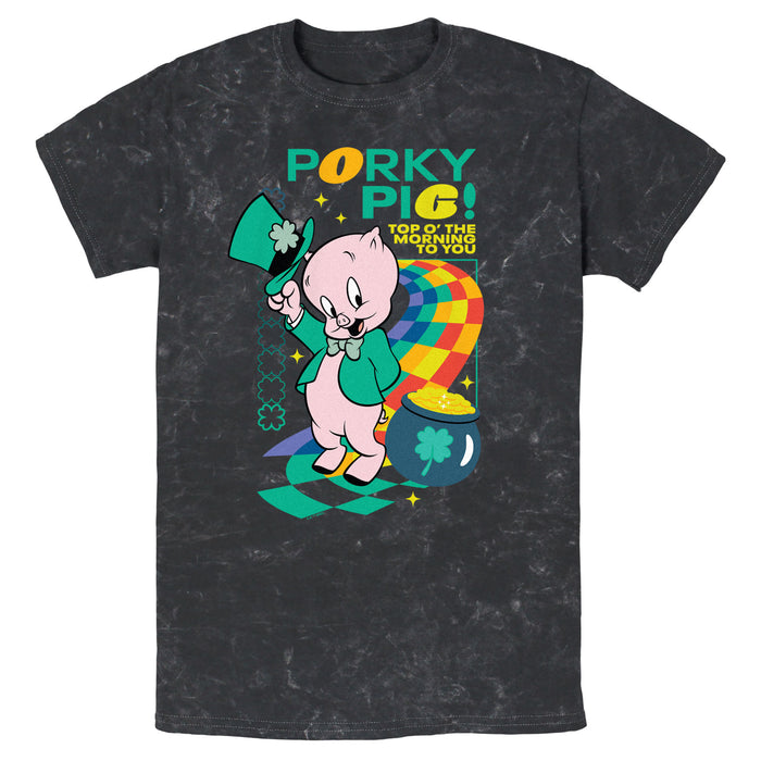 fifth sun Men's Looney Tunes Porky Top o’ the Morning to You T-Shirt