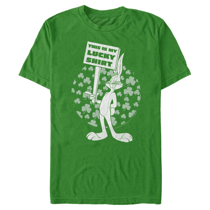 fifth sun Men's Looney Tunes St. Patrick's Day Bugs Bunny This is My Lucky Shirt T-Shirt
