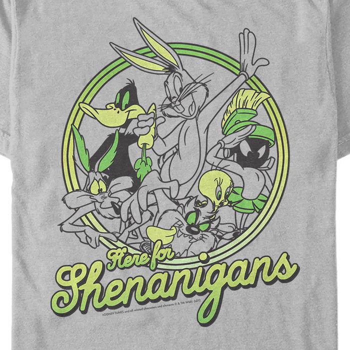 Fifth Sun Men's Looney Tunes St. Patrick's Day Here For Shenanigans T-Shirt