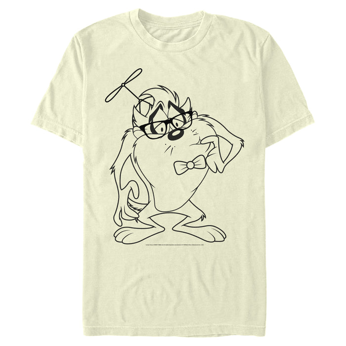 fifth sun Men's Looney Tunes Taz Glasses Big Face Drawing T-Shirt