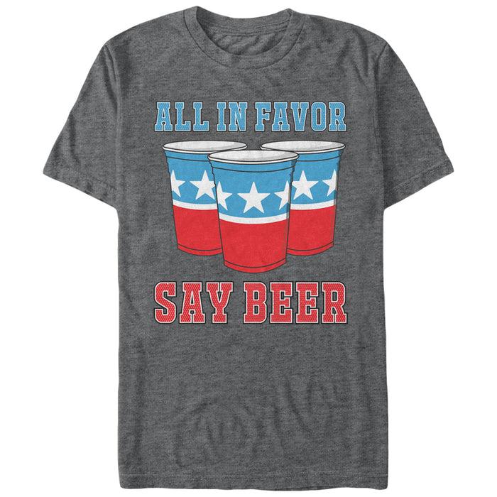 fifth sun Men's Lost Gods All in Favor Say Beer T-Shirt
