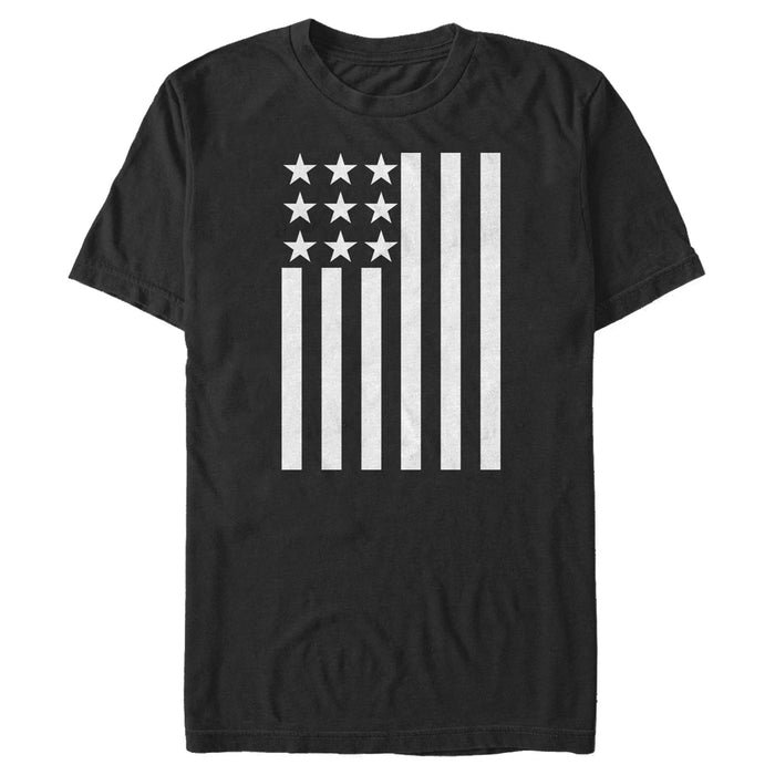 fifth sun Men's Lost Gods Back and White American Flag T-Shirt