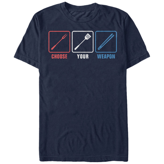 fifth sun Men's Lost Gods BBQ Choose Your Weapon T-Shirt