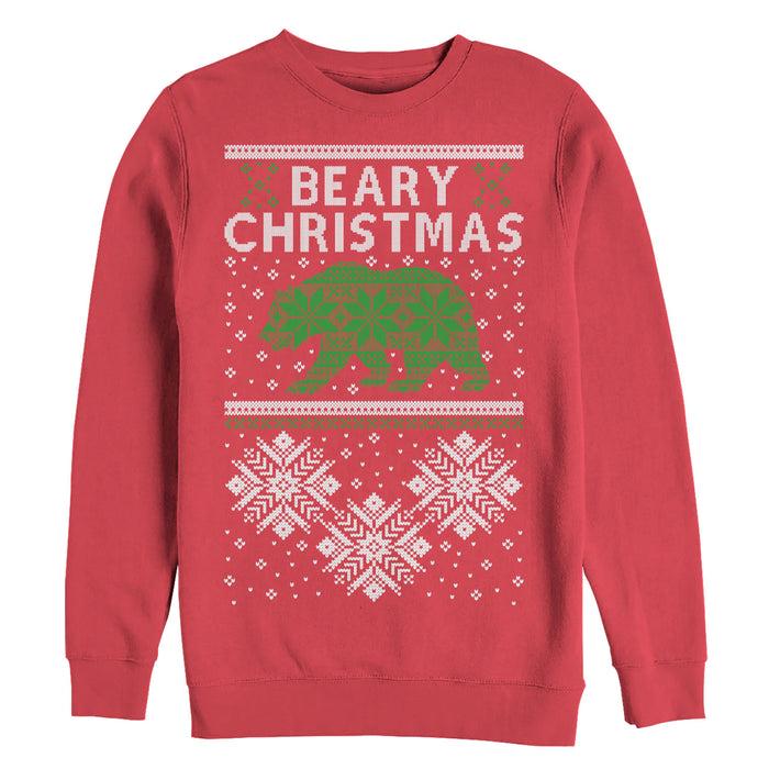 fifth sun Men's Lost Gods Beary Christmas Sweatshirt