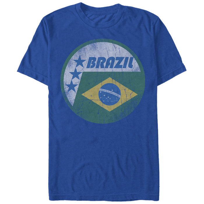 fifth sun Men's Lost Gods Brazil Flag Circle T-Shirt