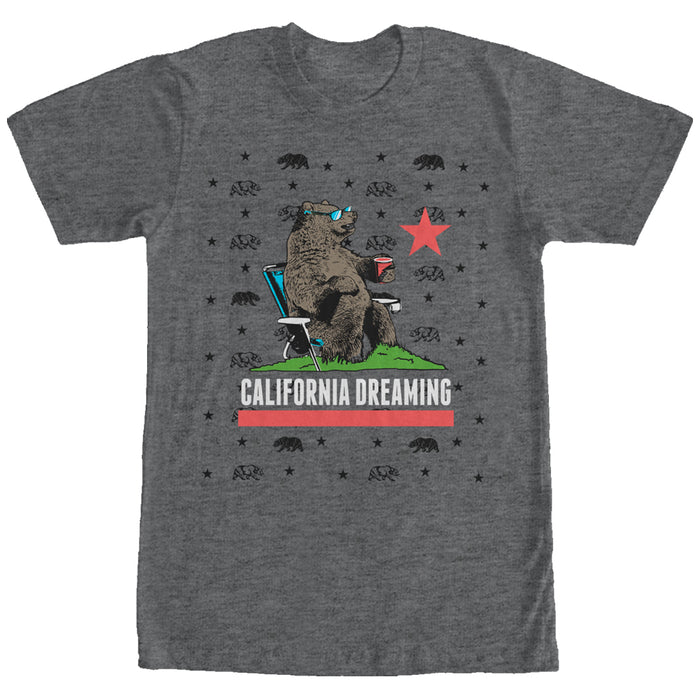 fifth sun Men's Lost Gods California Flag Bear Dreaming T-Shirt