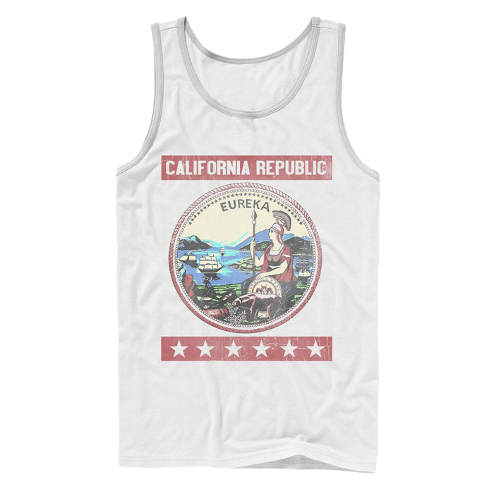 fifth sun Men's Lost Gods California Republic Seal Tank Top