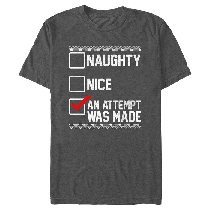 Fifth Sun Men's Lost Gods Christmas Attempt List T-Shirt
