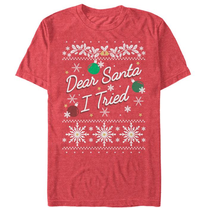 fifth sun Men's Lost Gods Christmas Dear Santa I Tried T-Shirt