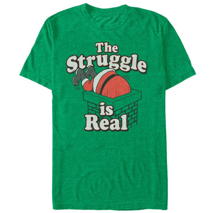 fifth sun Men's Lost Gods Christmas Santa Struggle is Real T-Shirt