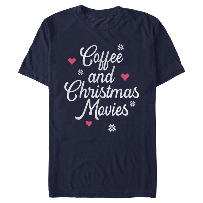 fifth sun Men's Lost Gods Coffee and Christmas Movies Distressed T-Shirt