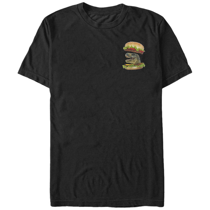 fifth sun Men's Lost Gods Dinosaur Cheeseburger T-Shirt