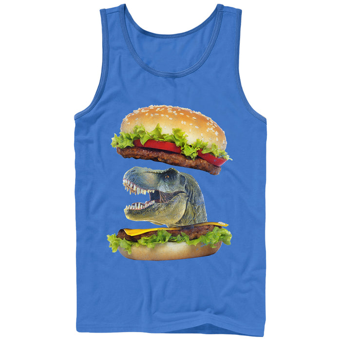 fifth sun Men's Lost Gods Dinosaur Cheeseburger Tank Top