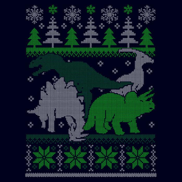 Fifth Sun Men's Lost Gods Dinosaur Ugly Christmas Sweater T-Shirt