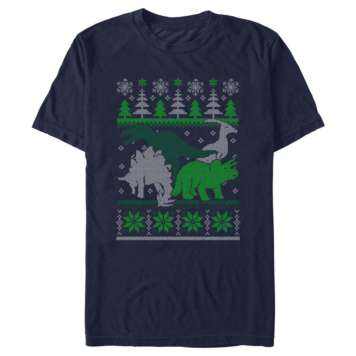 fifth sun Men's Lost Gods Dinosaur Ugly Christmas Sweater T-Shirt