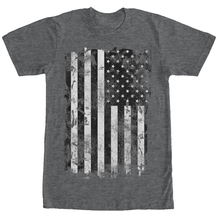 fifth sun Men's Lost Gods Distressed American Flag T-Shirt