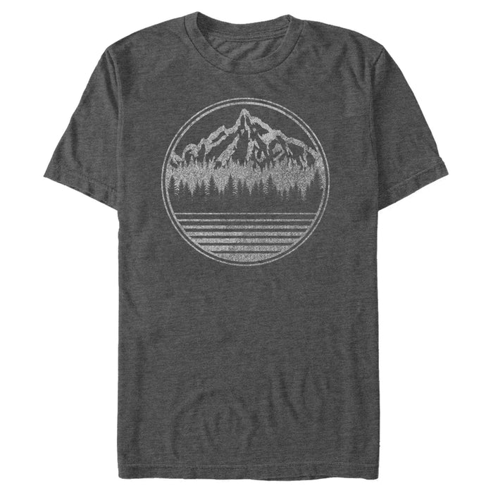 fifth sun Men's Lost Gods Distressed Mountain Badge T-Shirt
