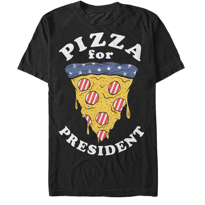fifth sun Men's Lost Gods Election American Flag Pizza for President T-Shirt