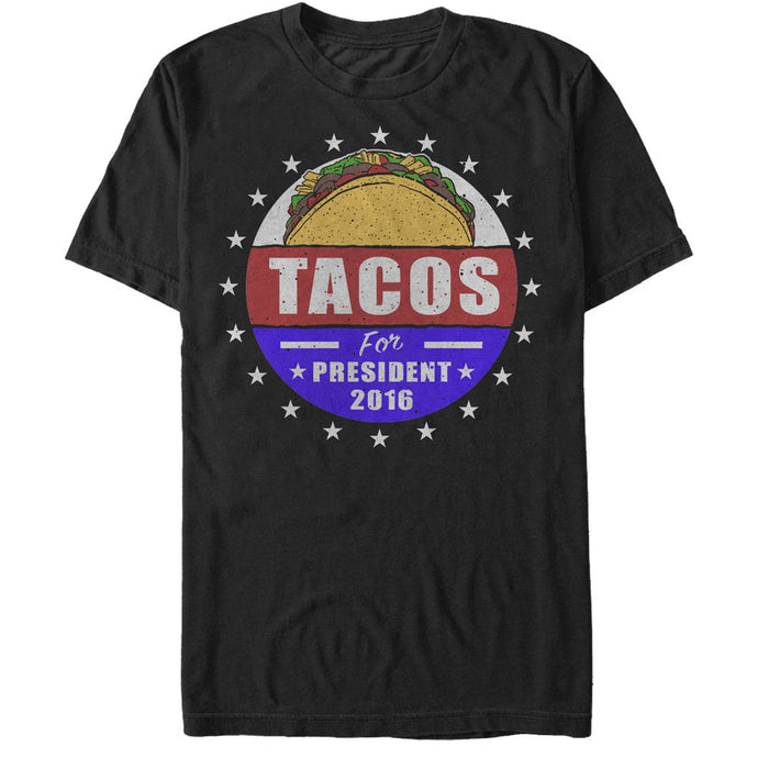 fifth sun Men's Lost Gods Election Tacos for President 2016 T-Shirt