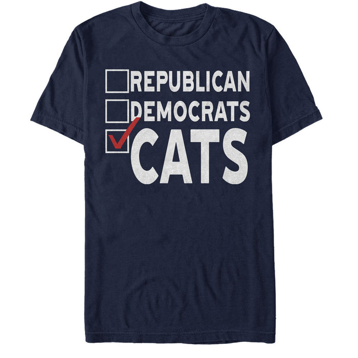 fifth sun Men's Lost Gods Election Vote Cats T-Shirt