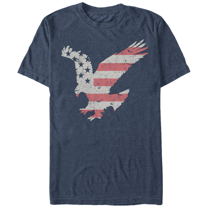 fifth sun Men's Lost Gods Fourth of July Flying Eagle American Stripe T-Shirt