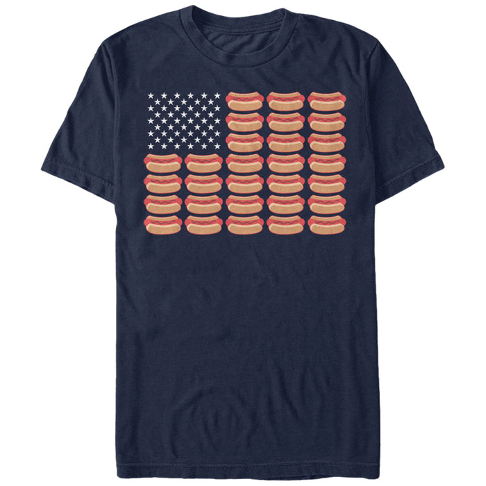 fifth sun Men's Lost Gods Fourth of July Hot Dog American Flag T-Shirt