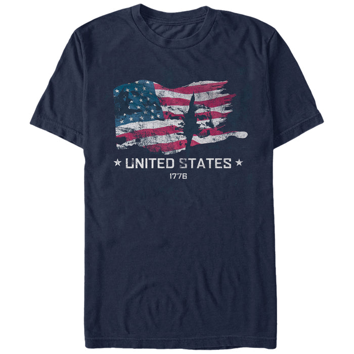 fifth sun Men's Lost Gods Fourth of July United States 177Flag T-Shirt