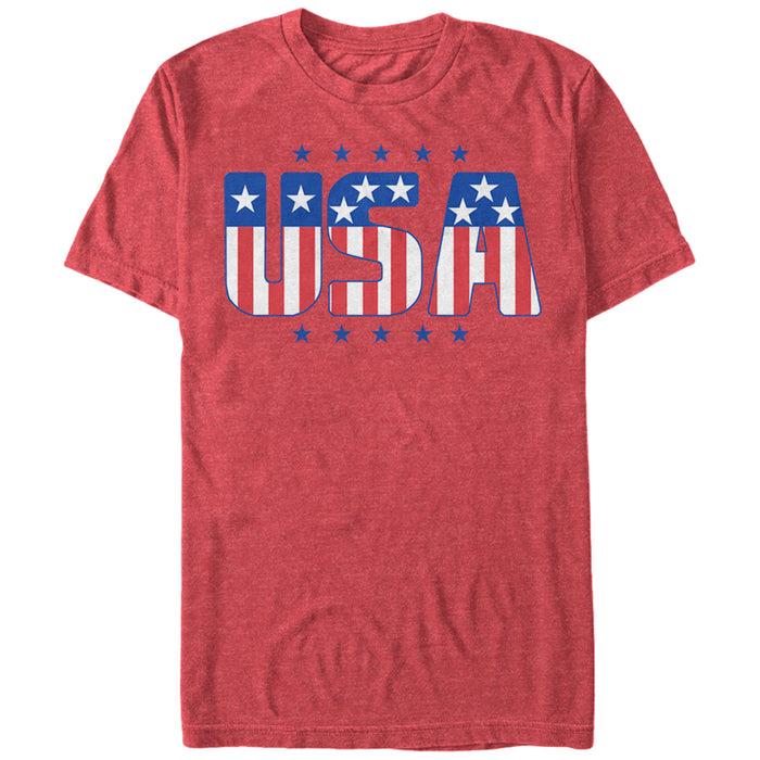 fifth sun Men's Lost Gods Fourth of July USA American Flag Stars T-Shirt