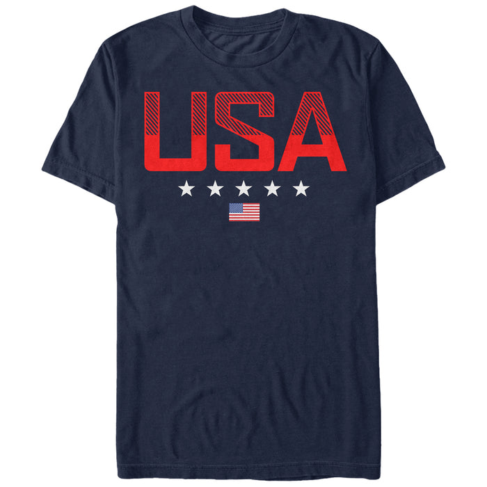 fifth sun Men's Lost Gods Fourth of July USA Stripe Design T-Shirt