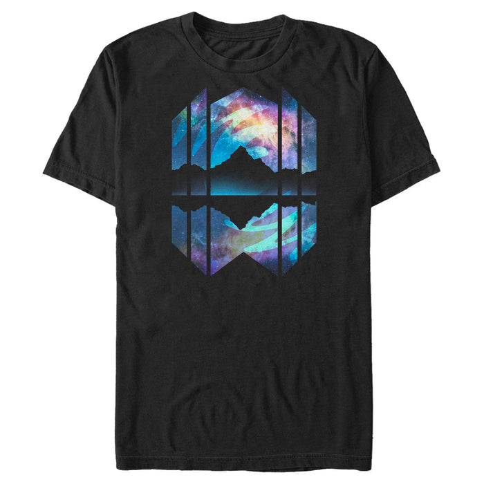 fifth sun Men's Lost Gods Geometric Northern Lights Reflection T-Shirt