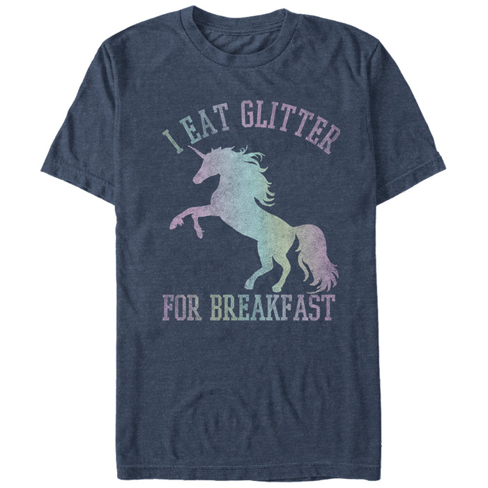 fifth sun Men's Lost Gods Glitter Breakfast Unicorn T-Shirt