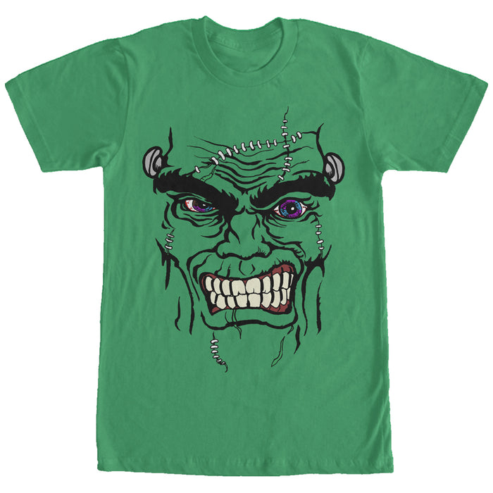 fifth sun Men's Lost Gods Halloween Frankenstein Monster Face T-Shirt