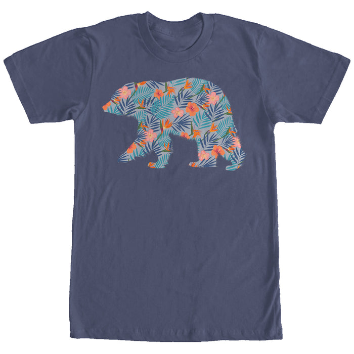 fifth sun Men's Lost Gods Hawaiian Print Bear T-Shirt