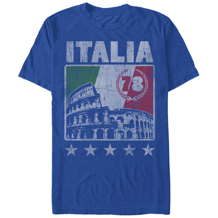 fifth sun Men's Lost Gods Italy Flag Colosseum T-Shirt