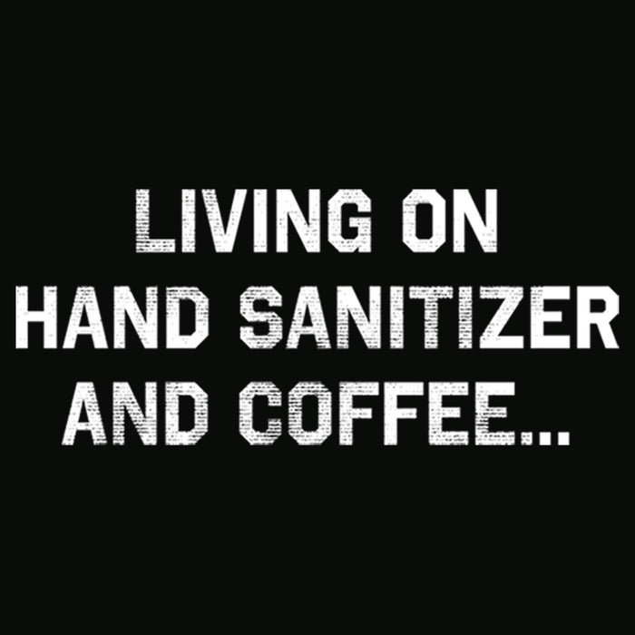 Fifth Sun Men's Lost Gods Living On Hand Sanitizer And Coffee Distressed T-Shirt