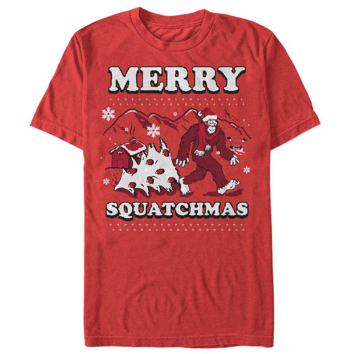 fifth sun Men's Lost Gods Merry Christmas Big Foot Cartoon T-Shirt