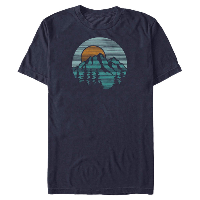fifth sun Men's Lost Gods Mountain Sunset Badge T-Shirt
