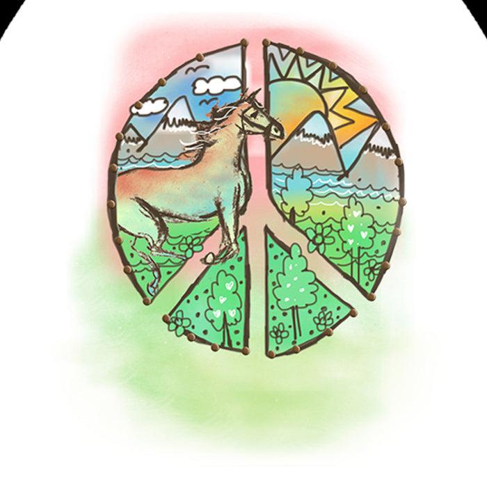 Fifth Sun Men's Lost Gods Peace And Horses Baseball Tee