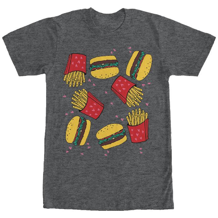 fifth sun Men's Lost Gods Raining Burgers and Fries T-Shirt